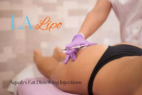 Woman having fat dissolving injections Bradford-on-Avon on thighs