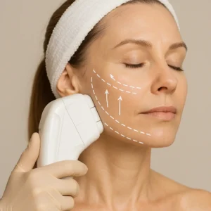 Woman having HI-FU to reduce wrinkles call LA LIPO Bradford-on-Avon Now!