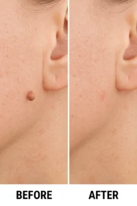 Skin tags removal Bradford-on-Avon before and after