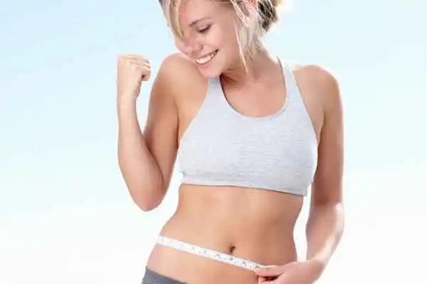 woman happy after fat reduction treatment Bradford-on-Avon