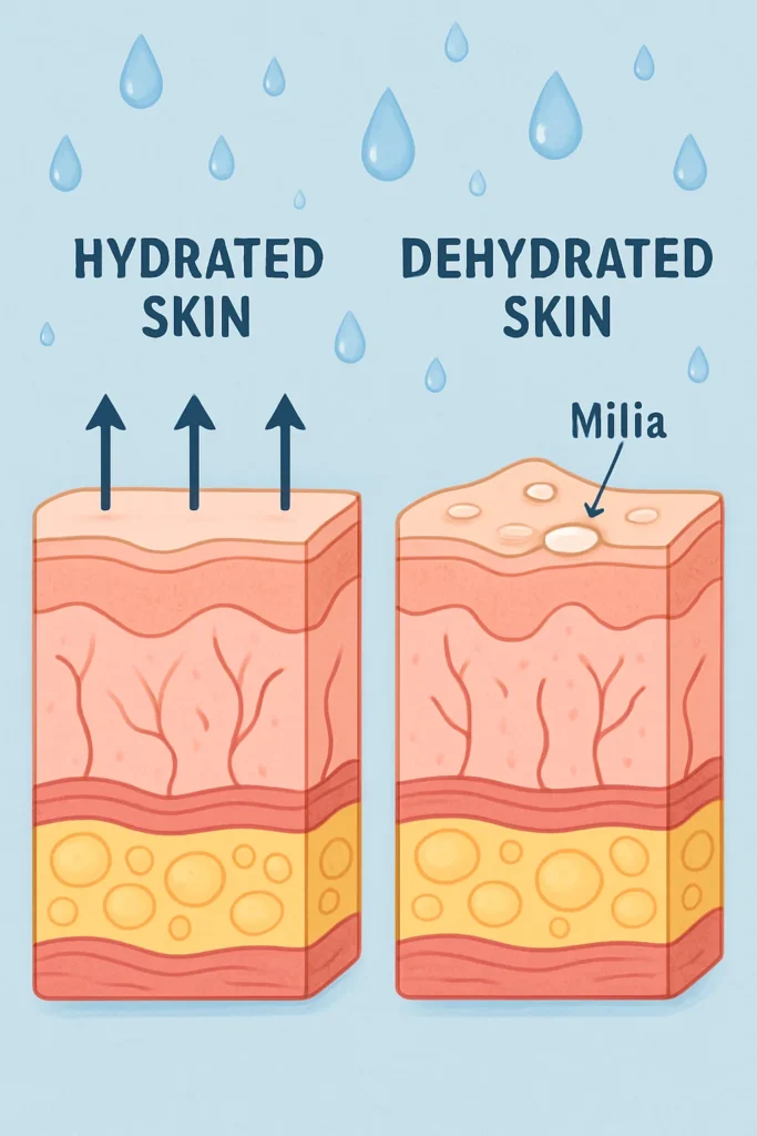 The importance of hydration and milia production Bradford-on-Avon